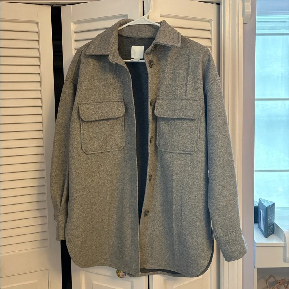 H&M Grey Shacket‎ Size Extra Small - Picture 3 of 5